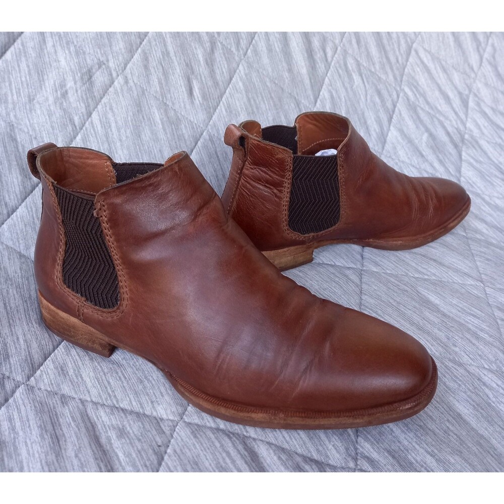 Kork-Ease Kama Brown Leather Chelsea Slip-on Ankle Boots Country Casual Comfort